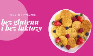 Placuszki z owocami na talerzu. Proste i pyszne przepisy bezglutenowe i bez laktozy.
