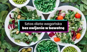 Kolorowe sałatki, fasolka szparagowa, groszek i oliwki. To inspiracje, co jeść na diecie wegańskiej.