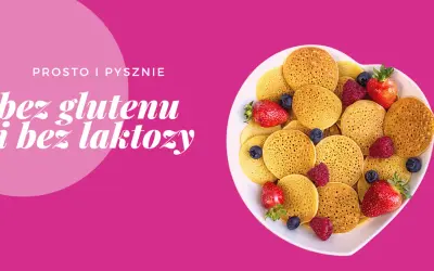 Placuszki z owocami na talerzu. Proste i pyszne przepisy bezglutenowe i bez laktozy.