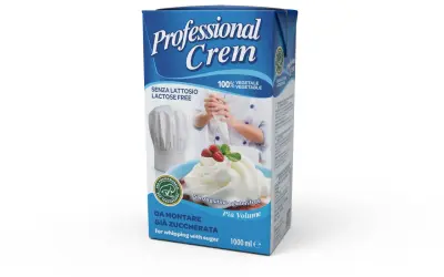 Szukasz śmietany roślinnej gdzie kupić? Ten produkt Professional Crem, bez laktozy i glutenu, idealny do ubijania, znajdziesz w opakowaniu 1000 ml.