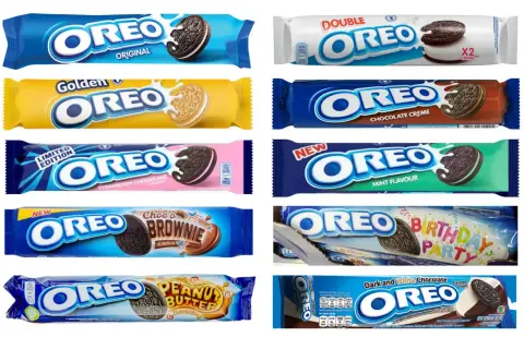 Różne smaki Oreo, od klasycznego po urodzinowy. Czy oreo jest wegańskie? Sprawdź opakowania!