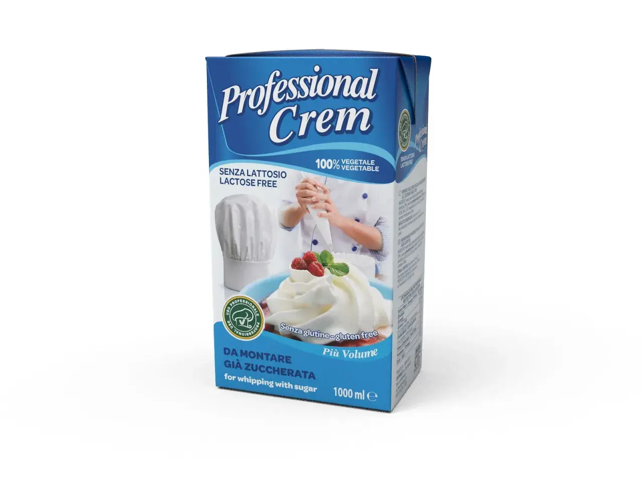 Szukasz śmietany roślinnej gdzie kupić? Ten produkt Professional Crem, bez laktozy i glutenu, idealny do ubijania, znajdziesz w opakowaniu 1000 ml.