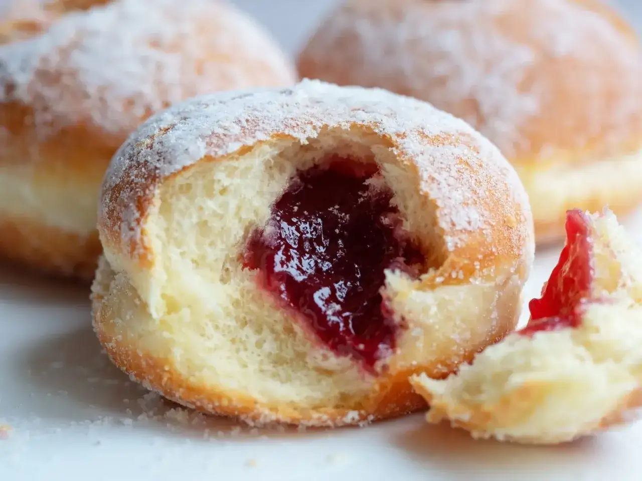 Puszyste pączki z dżemem, posypane cukrem pudrem. Czy pączki są wegańskie? To pytanie zadaje sobie wielu łasuchów.